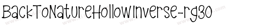 BackToNatureHollowInverse-rg3Ox字体转换