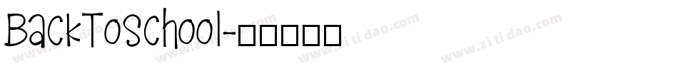 BackToSchool字体转换
