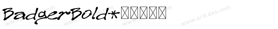 BadgerBold字体转换