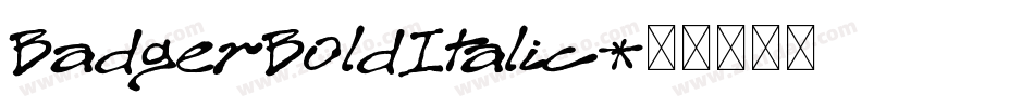 BadgerBoldItalic字体转换