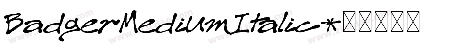 BadgerMediumItalic字体转换