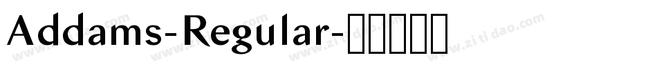 Addams-Regular字体转换