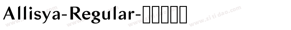 Allisya-Regular字体转换
