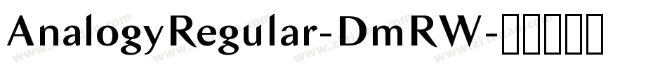 AnalogyRegular-DmRW字体转换