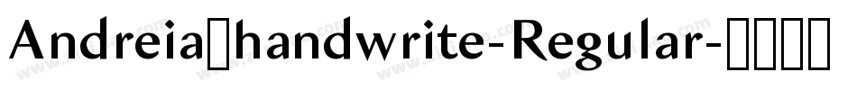 Andreia_handwrite-Regular字体转换