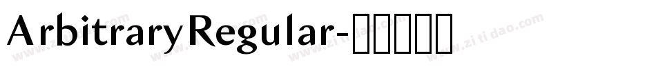 ArbitraryRegular字体转换