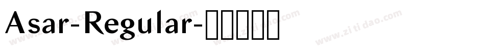 Asar-Regular字体转换