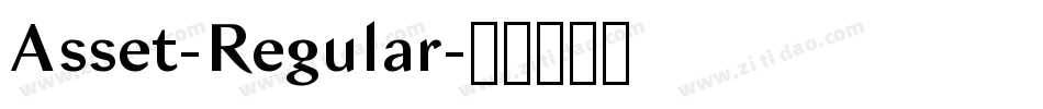 Asset-Regular字体转换