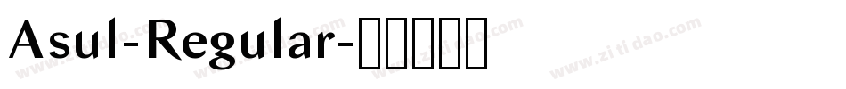 Asul-Regular字体转换