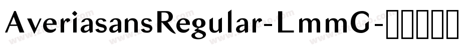 AveriasansRegular-LmmG字体转换