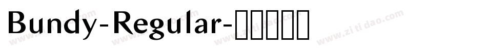 Bundy-Regular字体转换