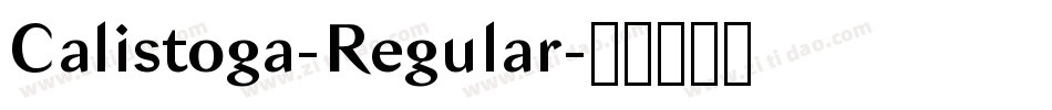 Calistoga-Regular字体转换 Calistoga-Regular字体转换