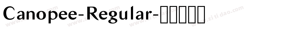 Canopee-Regular字体转换