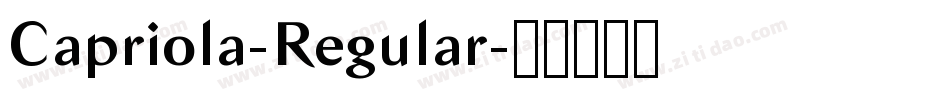 Capriola-Regular字体转换 Capriola-Regular字体转换