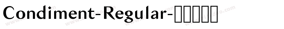 Condiment-Regular字体转换