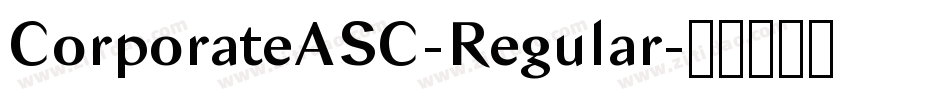 CorporateASC-Regular字体转换