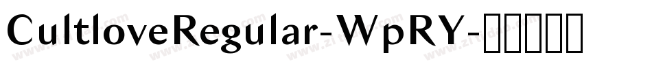 CultloveRegular-WpRY字体转换