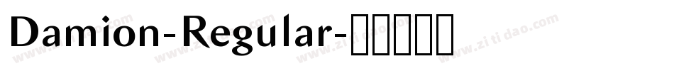 Damion-Regular字体转换