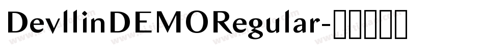 DevllinDEMORegular字体转换