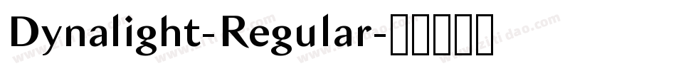 Dynalight-Regular字体转换