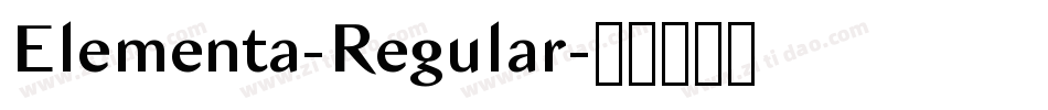 Elementa-Regular字体转换