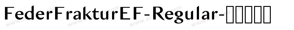 FederFrakturEF-Regular字体转换