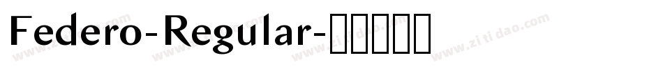 Federo-Regular字体转换