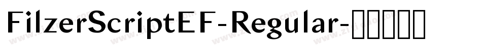 FilzerScriptEF-Regular字体转换