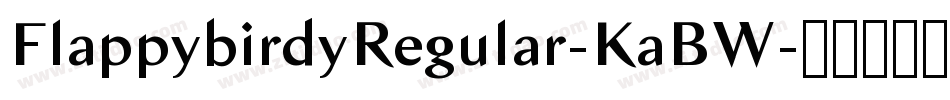 FlappybirdyRegular-KaBW字体转换