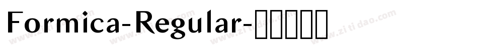 Formica-Regular字体转换