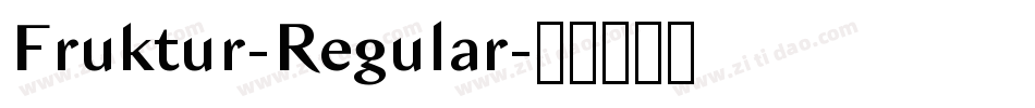 Fruktur-Regular字体转换