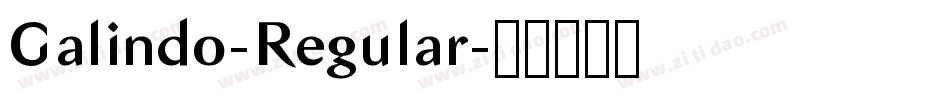 Galindo-Regular字体转换