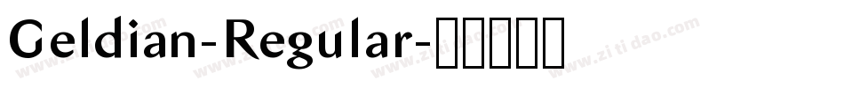 Geldian-Regular字体转换