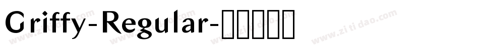 Griffy-Regular字体转换