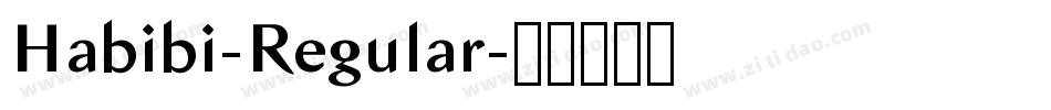 Habibi-Regular字体转换