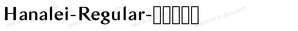 Hanalei-Regular字体转换