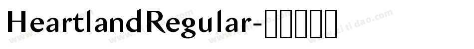 HeartlandRegular字体转换