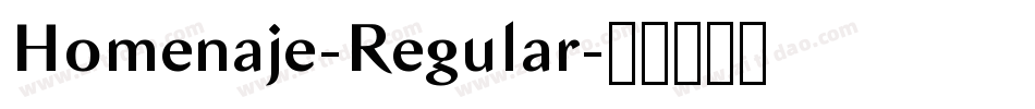 Homenaje-Regular字体转换