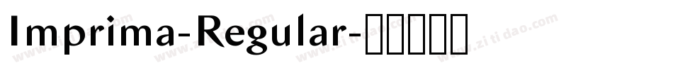 Imprima-Regular字体转换