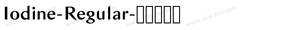 Iodine-Regular字体转换