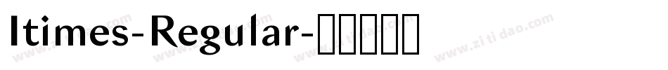 Itimes-Regular字体转换