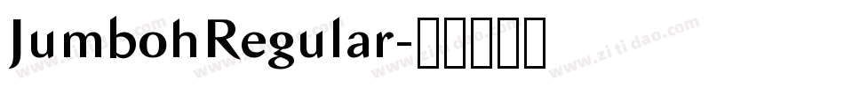 JumbohRegular字体转换