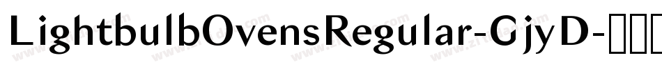 LightbulbOvensRegular-GjyD字体转换