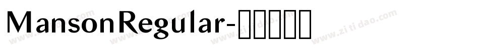 MansonRegular字体转换