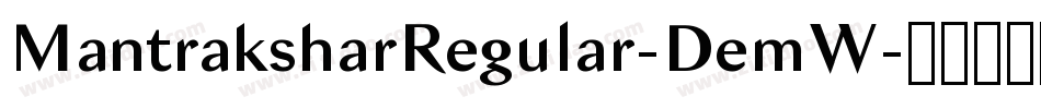 MantraksharRegular-DemW字体转换