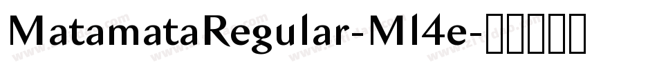 MatamataRegular-Ml4e字体转换