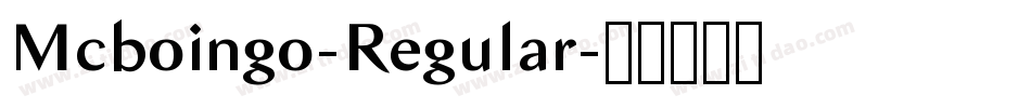 Mcboingo-Regular字体转换