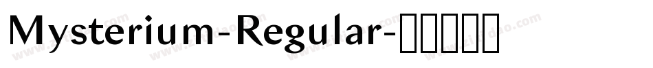 Mysterium-Regular字体转换