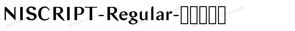 NISCRIPT-Regular字体转换 NISCRIPT-Regular字体转换