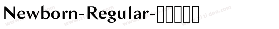 Newborn-Regular字体转换